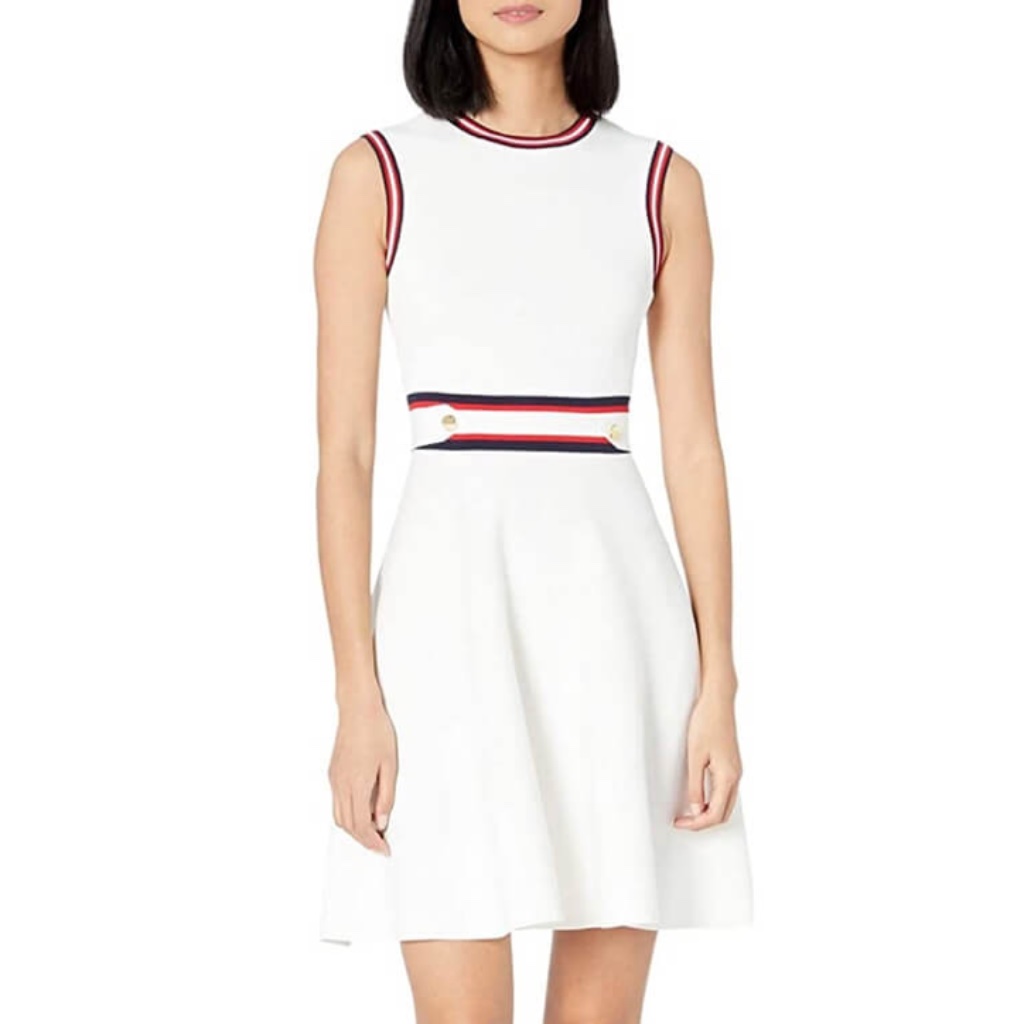 Rare Ted Baker Apryll Knitted Sleeveless Skater Dress Ted Baker Size 5